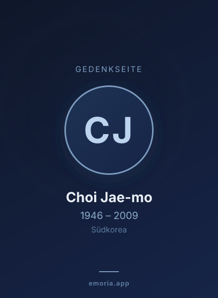 Gedenkportrait von Choi Jae-mo