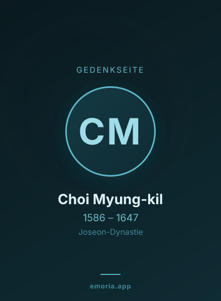 Gedenkportrait von Choi Myung-kil