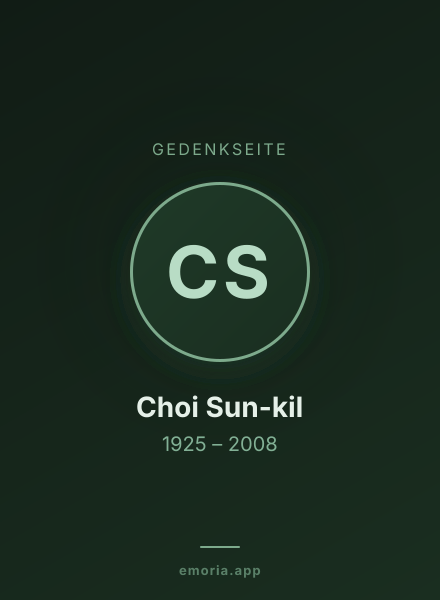 Gedenkportrait von Choi Sun-kil