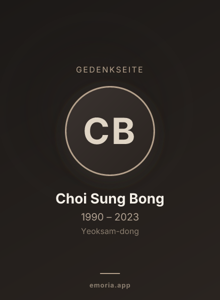 Gedenkportrait von Choi Sung Bong