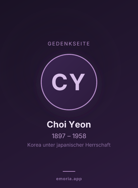 Gedenkportrait von Choi Yeon