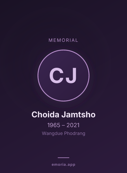 Memorial portrait of Choida Jamtsho