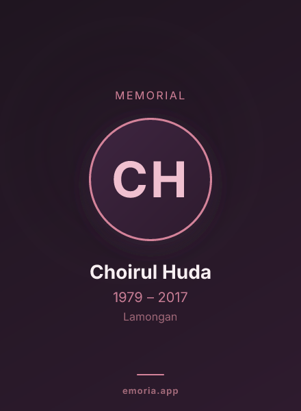 Memorial portrait of Choirul Huda