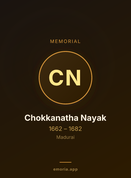 Memorial portrait of Chokkanatha Nayak