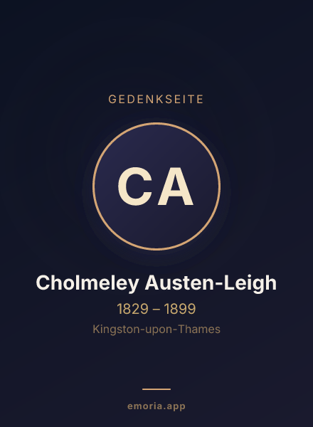 Gedenkportrait von Cholmeley Austen-Leigh