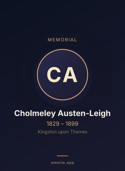 Memorial portrait of Cholmeley Austen-Leigh