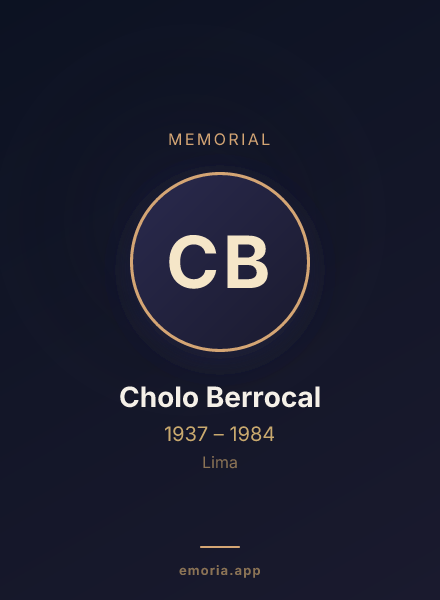 Memorial portrait of Cholo Berrocal