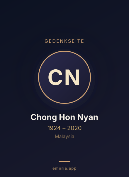 Gedenkportrait von Chong Hon Nyan