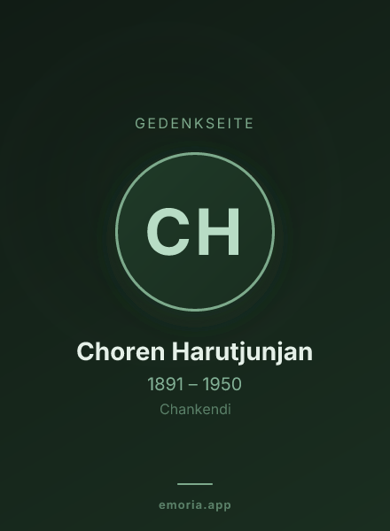 Gedenkportrait von Choren Harutjunjan