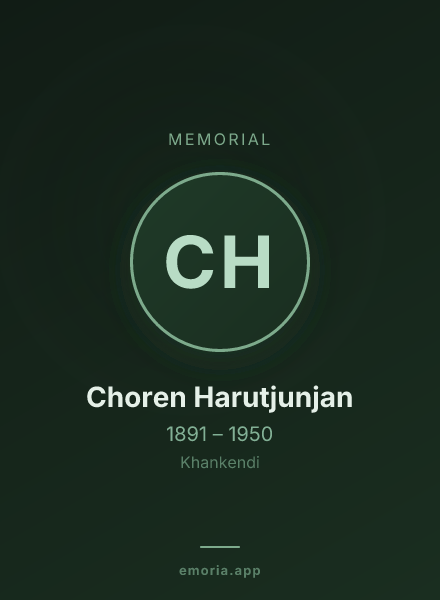 Memorial portrait of Choren Harutjunjan