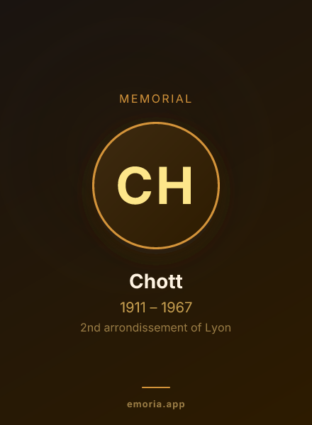 Memorial portrait of Chott