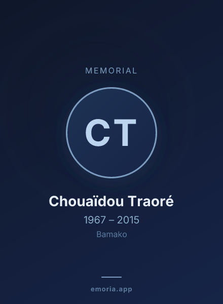 Memorial portrait of Chouaïdou Traoré