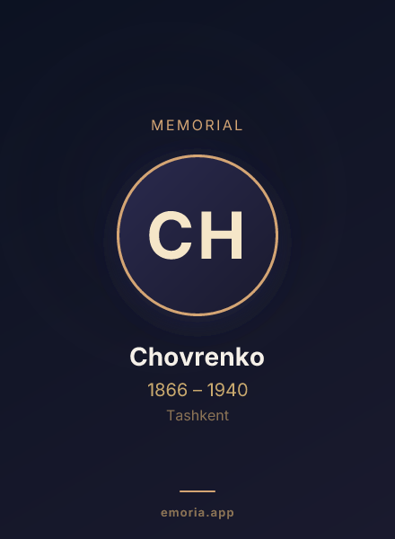 Memorial portrait of Chovrenko