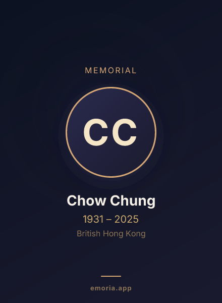 Memorial portrait of Chow Chung
