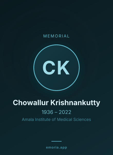Memorial portrait of Chowallur Krishnankutty