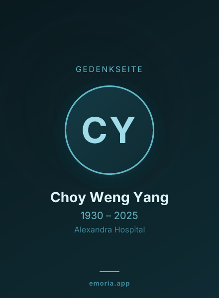 Gedenkportrait von Choy Weng Yang
