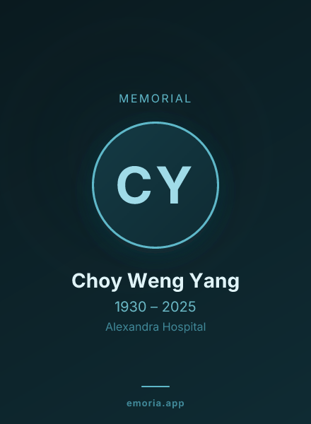 Memorial portrait of Choy Weng Yang