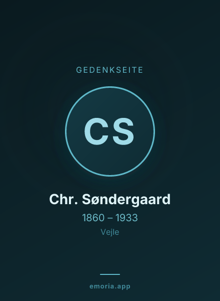 Gedenkportrait von Chr. Søndergaard