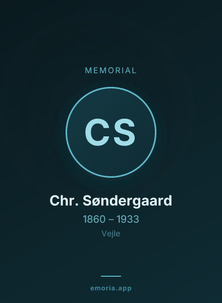 Memorial portrait of Chr. Søndergaard