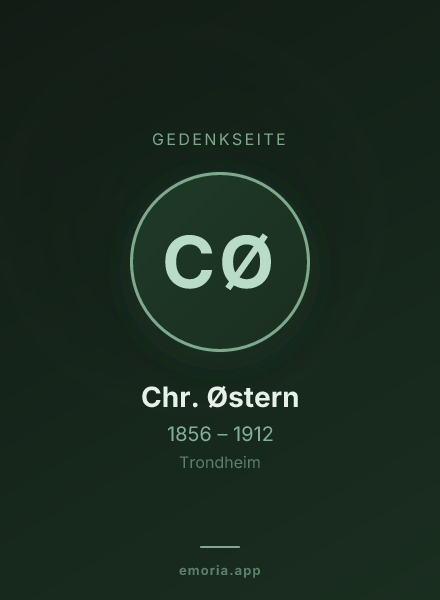 Gedenkportrait von Chr. Østern