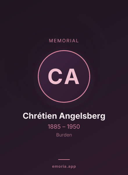 Memorial portrait of Chrétien Angelsberg
