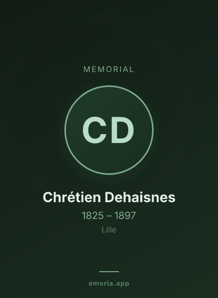 Memorial portrait of Chrétien Dehaisnes