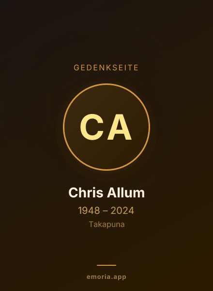 Gedenkportrait von Chris Allum