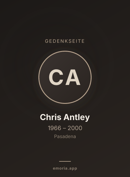 Gedenkportrait von Chris Antley