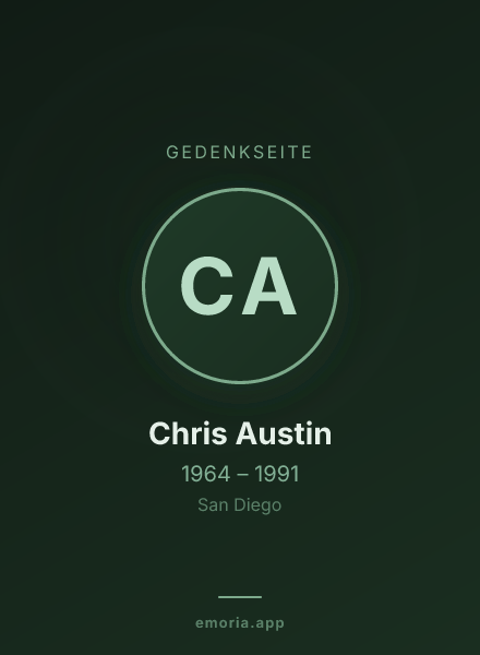 Gedenkportrait von Chris Austin