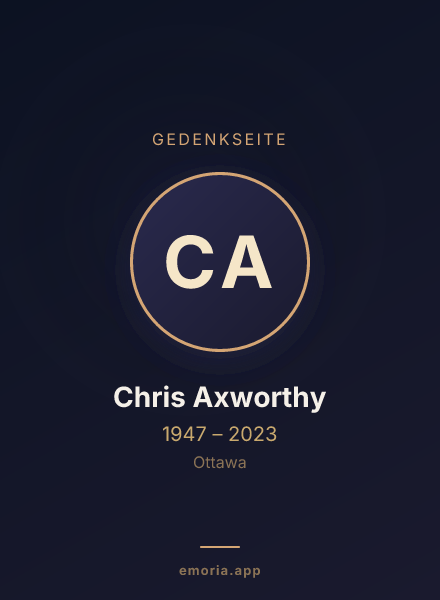 Gedenkportrait von Chris Axworthy