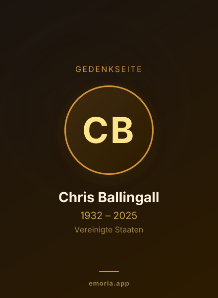Gedenkportrait von Chris Ballingall