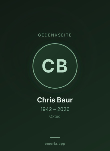 Gedenkportrait von Chris Baur