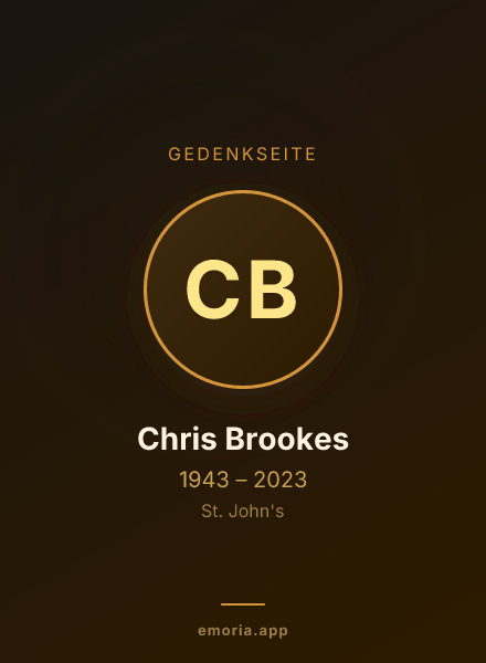 Gedenkportrait von Chris Brookes
