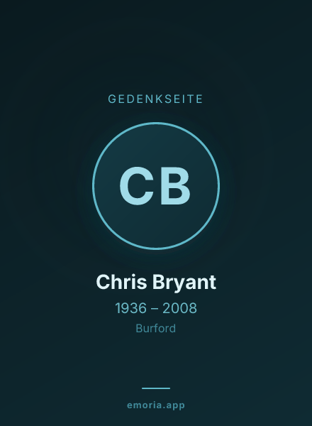 Gedenkportrait von Chris Bryant