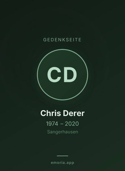Gedenkportrait von Chris Derer