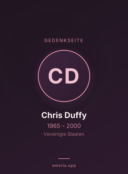 Gedenkportrait von Chris Duffy
