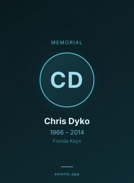 Memorial portrait of Chris Dyko