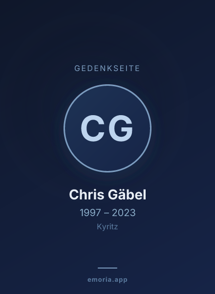 Gedenkportrait von Chris Gäbel