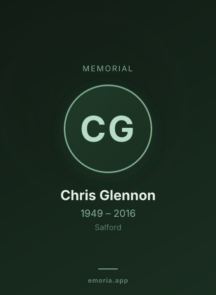 Memorial portrait of Chris Glennon