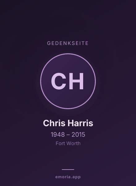 Gedenkportrait von Chris Harris