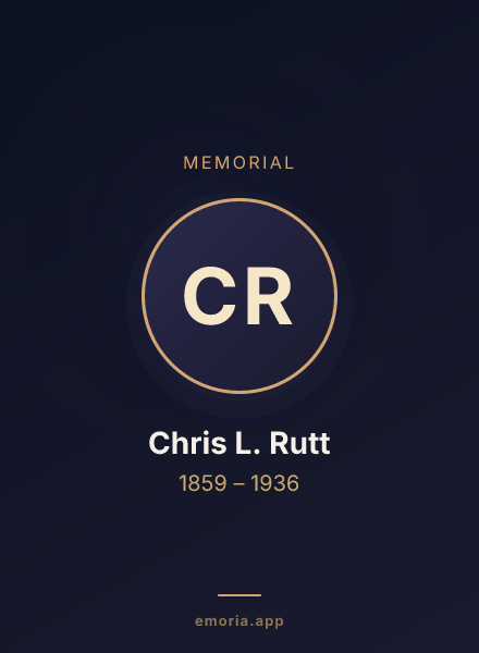 Memorial portrait of Chris L. Rutt