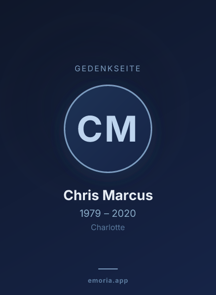 Gedenkportrait von Chris Marcus