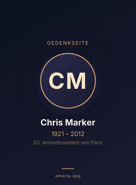 Gedenkportrait von Chris Marker