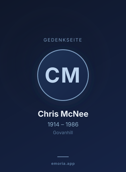 Gedenkportrait von Chris McNee