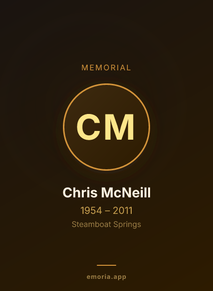 Memorial portrait of Chris McNeill