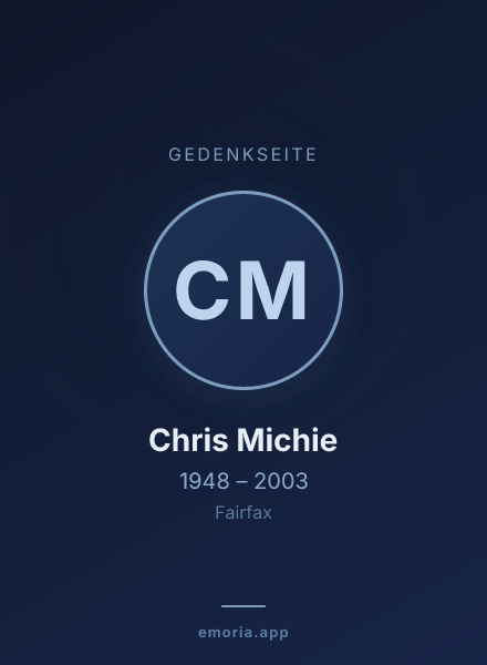 Gedenkportrait von Chris Michie