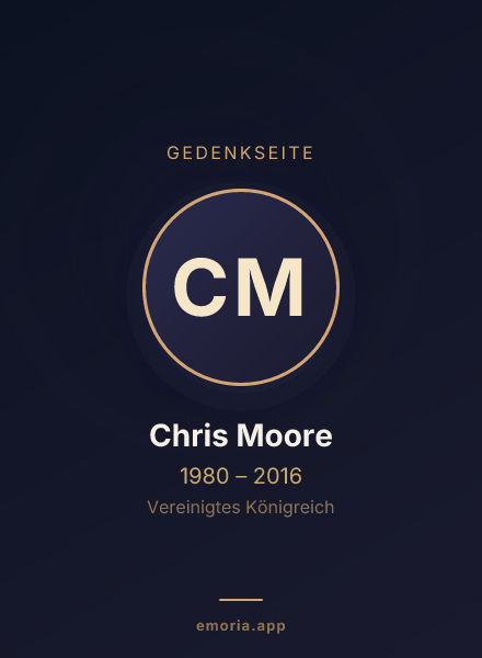 Gedenkportrait von Chris Moore