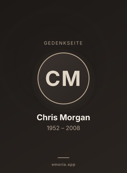 Gedenkportrait von Chris Morgan