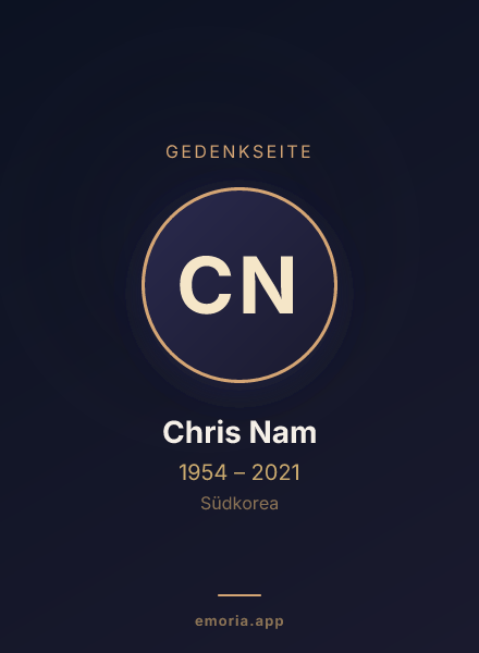 Gedenkportrait von Chris Nam