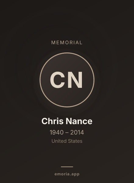 Memorial portrait of Chris Nance
